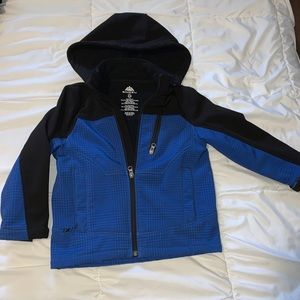 Boys 5/6 coat blue with hoodie